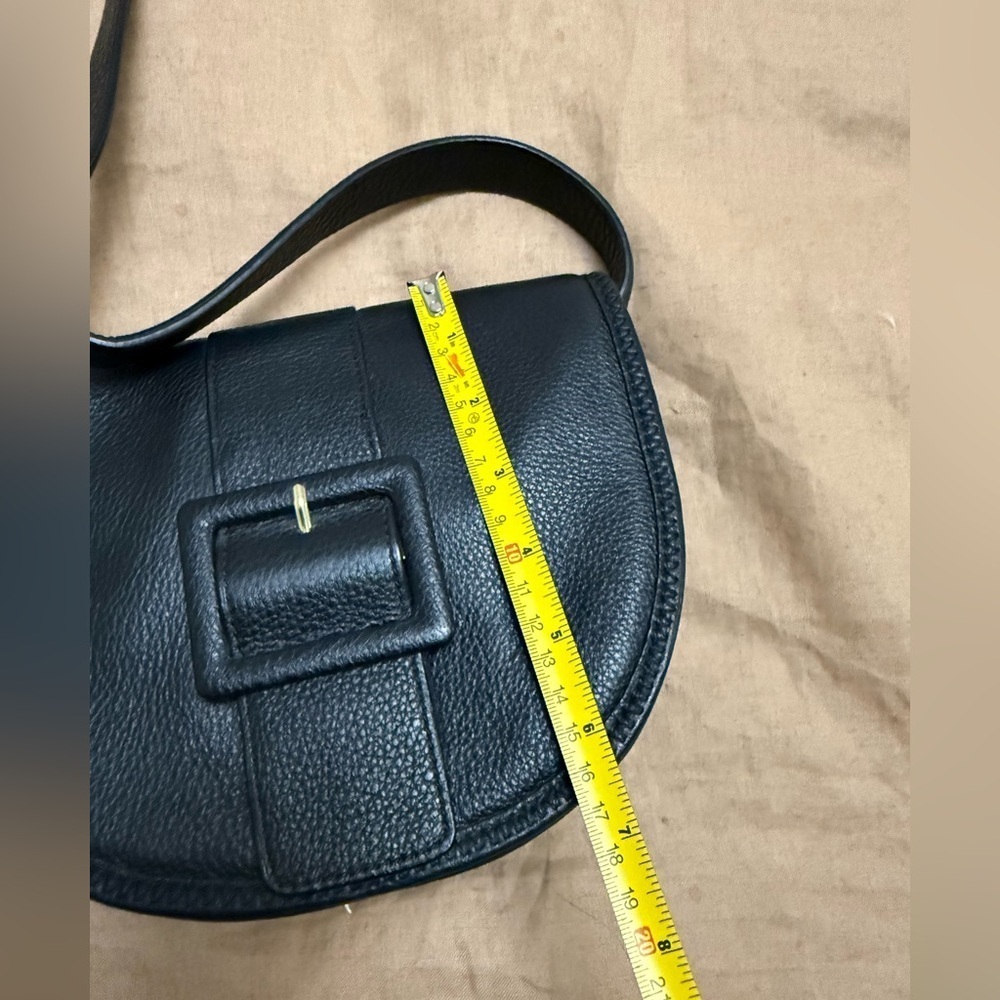 Talbots Black pebbled Leather elegant Crossbody Bag - Picture 9 of 16